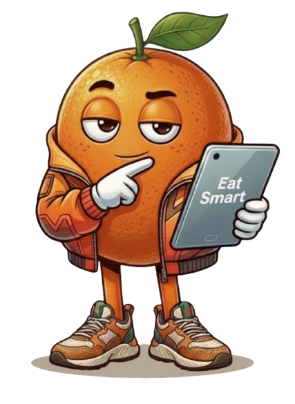 Eat Smart Maskottchen mit Tablet